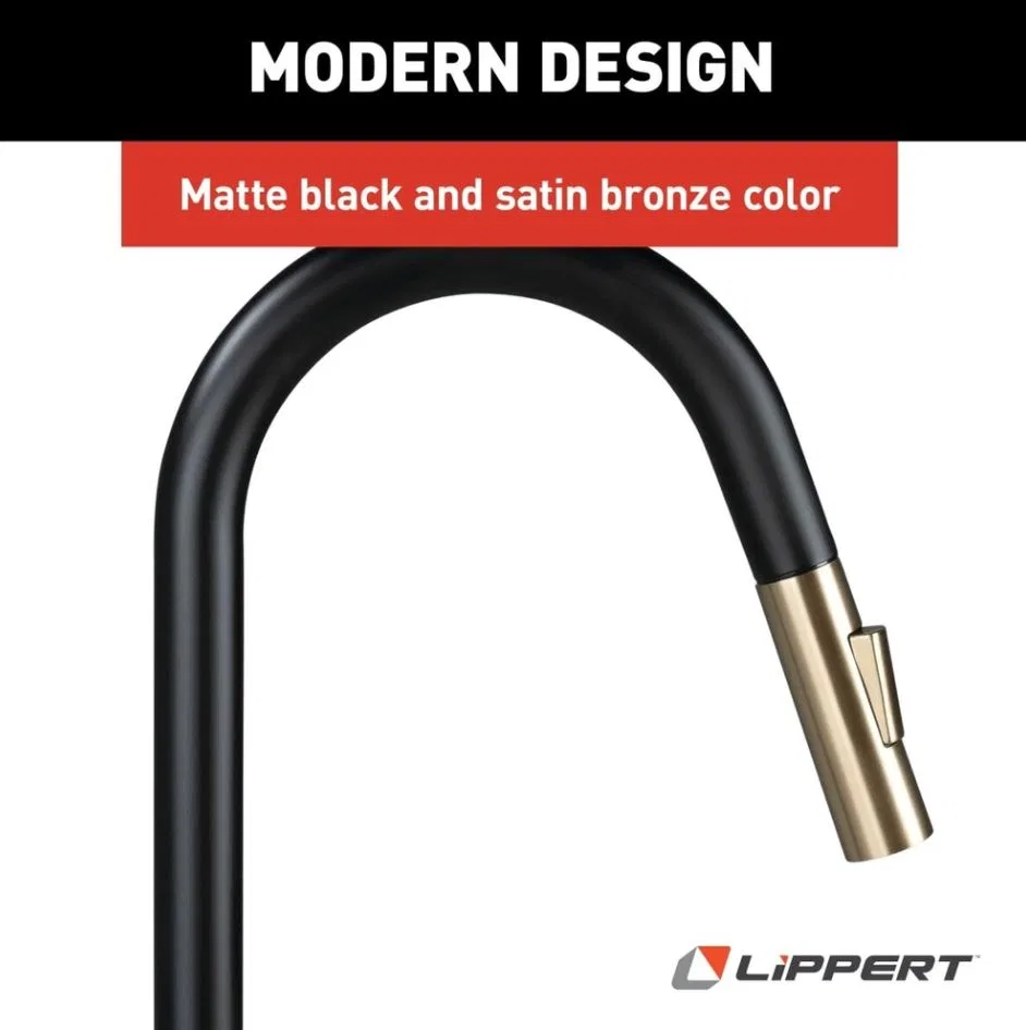 2024000071 – LIPPERT COMP Faucet, Used For Kitchen Single Piece Deck Mount Bullet Pull Down Spout Si - view 3